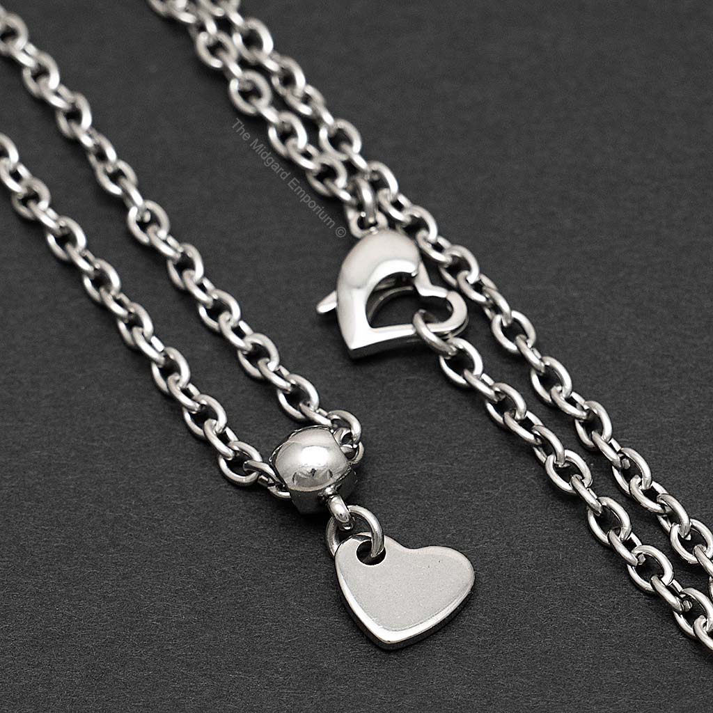 Heart stainless steel deals necklaces