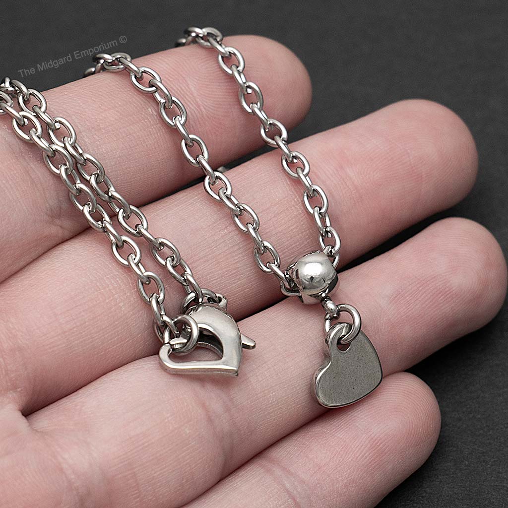 Heart stainless steel deals necklaces