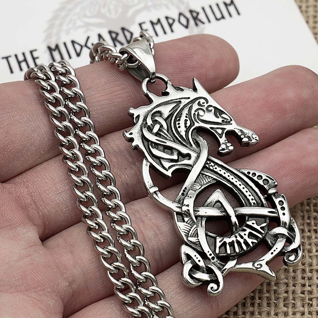 Norse clearance wolf necklace