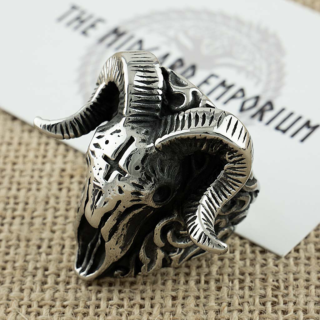 Ram on sale skull ring